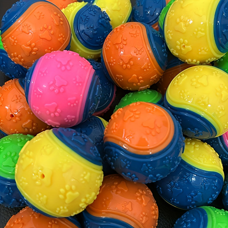 Squeaky Dog Balls 2-Pack - Soft TPR Rubber Chew Toys for Dental Health & Training, Durable Interactive Dog Toy for All Breeds, Fetch & Play Squeaker Ball Set for Puppies and Adult Dogs