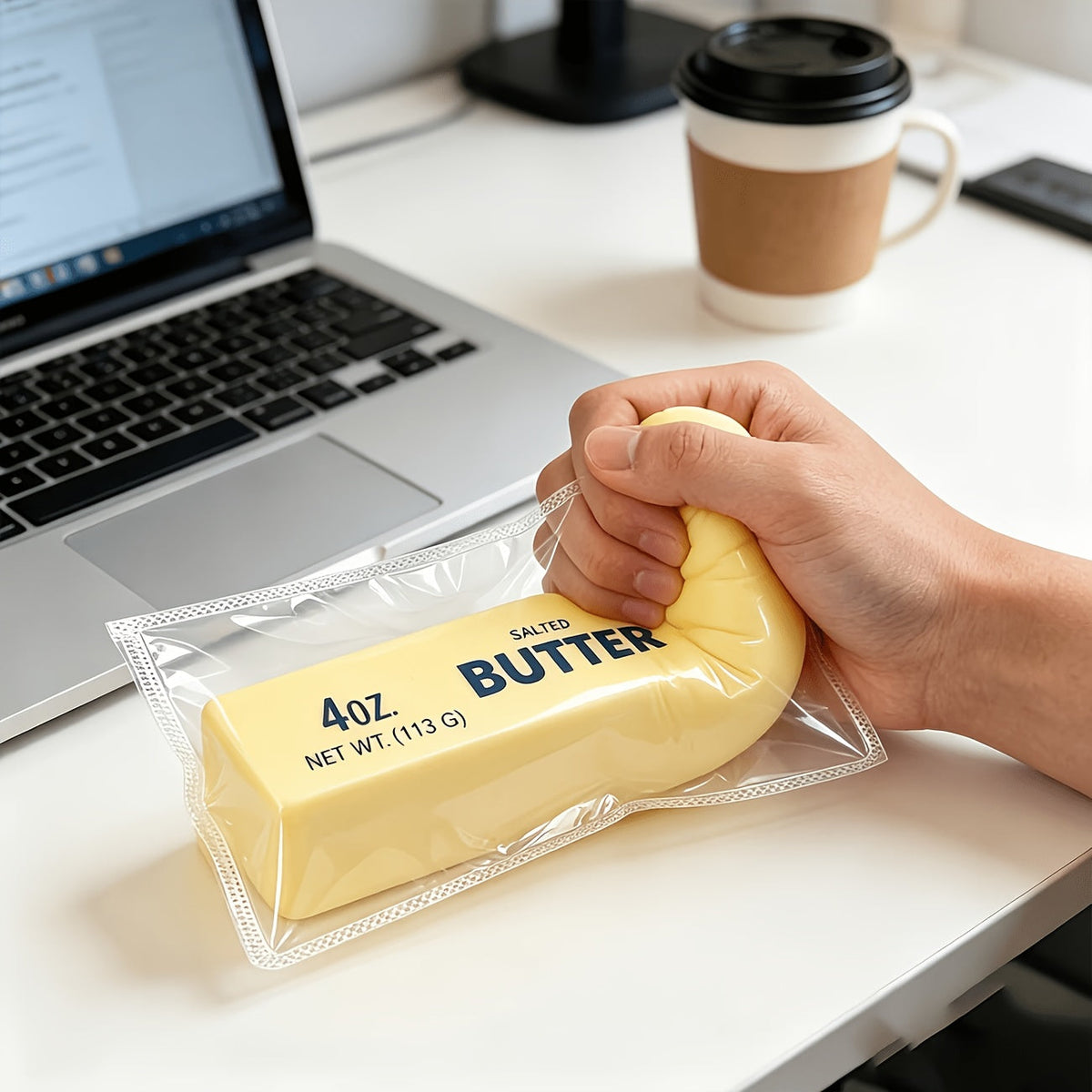 Butter Squishy Toys 2-Pack Slow Rising Stress Relief Fidget Squeeze Toy, Scented Sensory Hand Toy for Kids Adults, Fun Novelty Anxiety Relief Squishies, Best Birthday Holiday Gift
