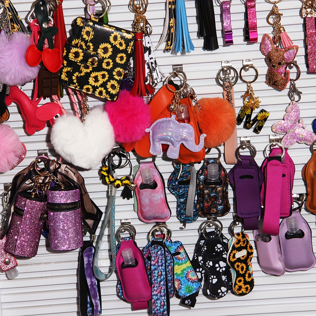 15-Piece Safety Keychain Set for Women & Men – Personal Alarm, Survival Whistle, Wristlet, Bottle Opener, Pill Case & Rhinestone Perfume Atomizer, Self Defense Outdoor & Holiday Gift