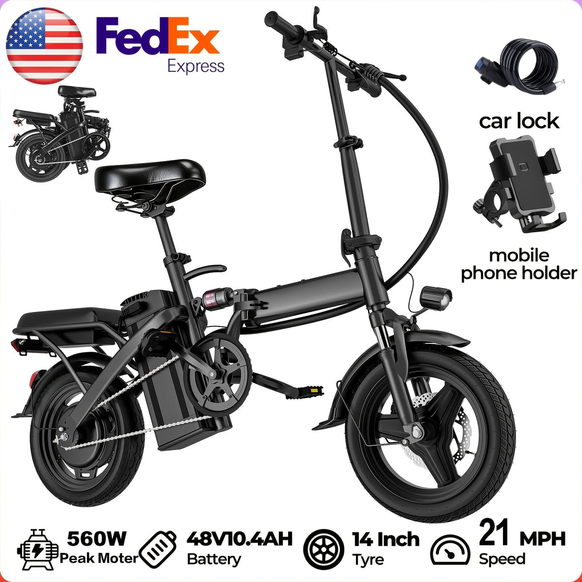Urban Commuter Electric Scooter & Folding E-Bike 560W Peak Motor 48V Up to 35 Miles Range 330lbs Capacity – 15 to 24.5MPH City Commute E-Scooter for Adults
