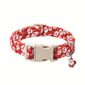 Christmas Dog Collar Festive Adjustable - Santa Claus Reindeer Snowman Design, Soft Quick Release Safety Buckle Holiday Collar for Small Medium Large Dogs, Xmas Pet Gift