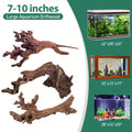 Natural Sinking Driftwood for Aquarium Decor – 3pcs Large Real Wood Fish Tank Decoration for Freshwater, Reptile & Terrarium, Fish-Safe Purple Teak Driftwood Set