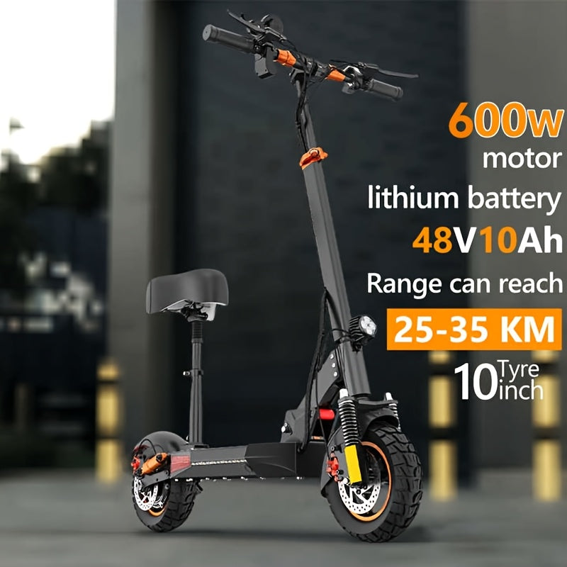 Heavy Duty Off-Road Electric Scooter for Adults 300 Lbs – 25-30 MPH, 30-40 Mile Long Range, 10 Inch Tires, Foldable E-Scooter for Men, Dual Brake System
