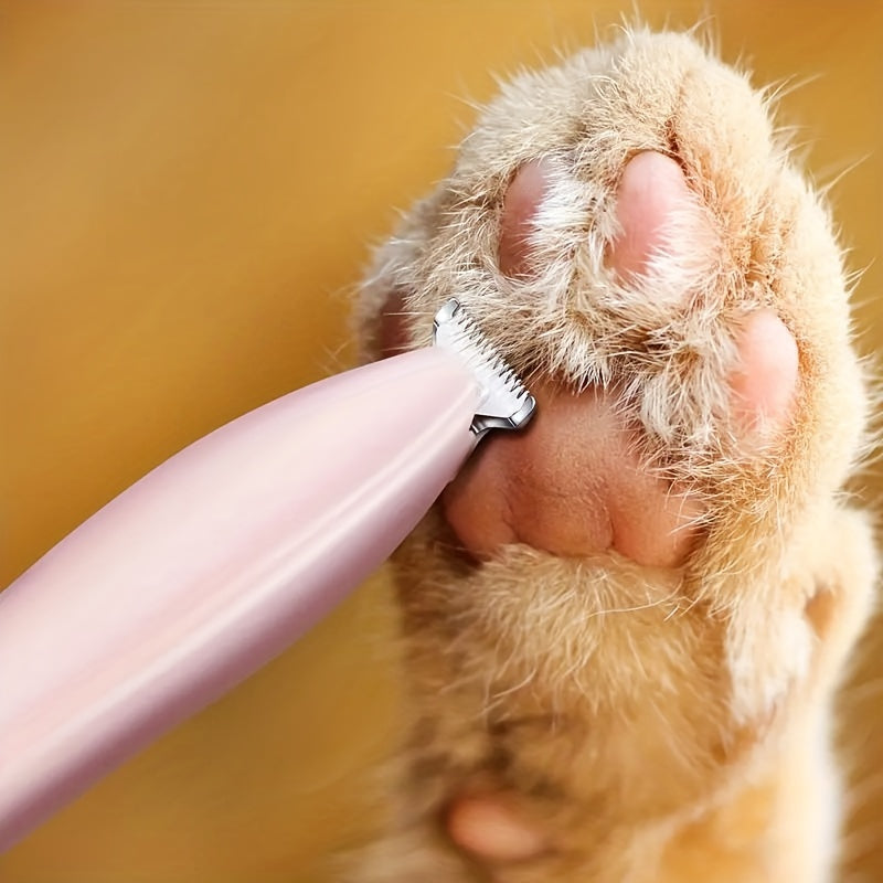 Electric Pet Grooming Clipper for Cats & Dogs - Quiet Paw Hair Trimmer, Professional Cat Grooming Clipper for Paw Pad Trimming, Face & Body Hair Cutting, Safe & Easy Home Grooming Tool