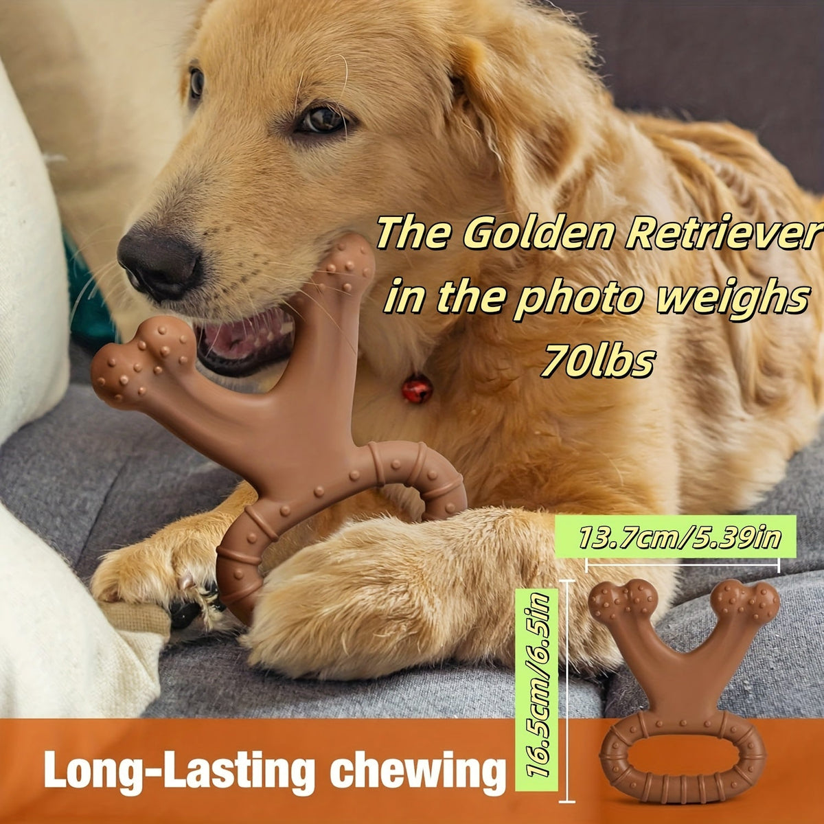 Beef Flavor Dog Chew Toy for Teeth Cleaning & Training – Interactive Durable Chew Toy for Small Medium Large & Giant Breeds, Promotes Dental Health, Satisfies Chewing Instinct, Long-Lasting