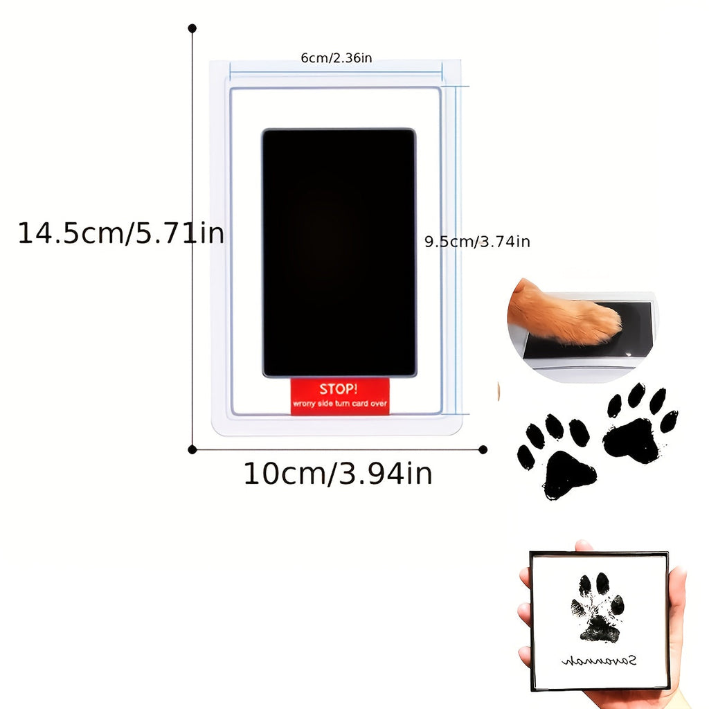 Paw Print Ink Pad Kit for Dogs & Cats – 3-Pack Quick-Dry Black Ink Pet Paw Impression Mat, Permanent Keepsake Stamp for New Pet Owners, Vet Visits & Memorial Gifts