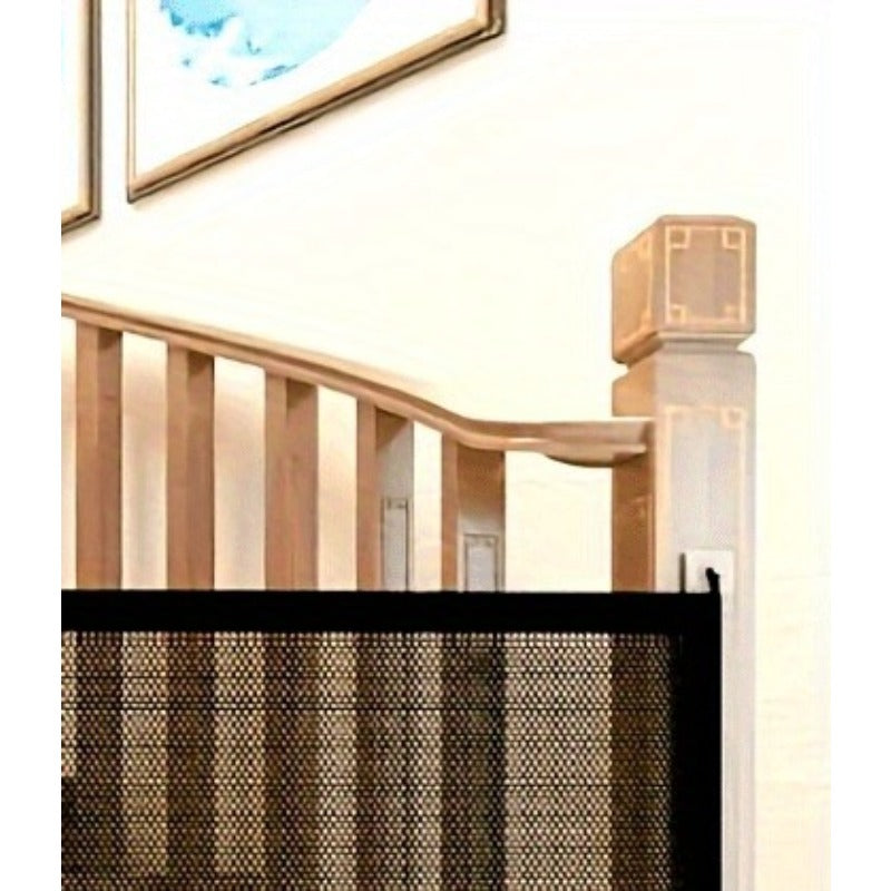 No-Drill Foldable Pet Safety Gate for Kittens and Puppies - Adjustable Portable Pet Fence Safety Net, Easy Indoor Stair Door Installation for Small Household Pets