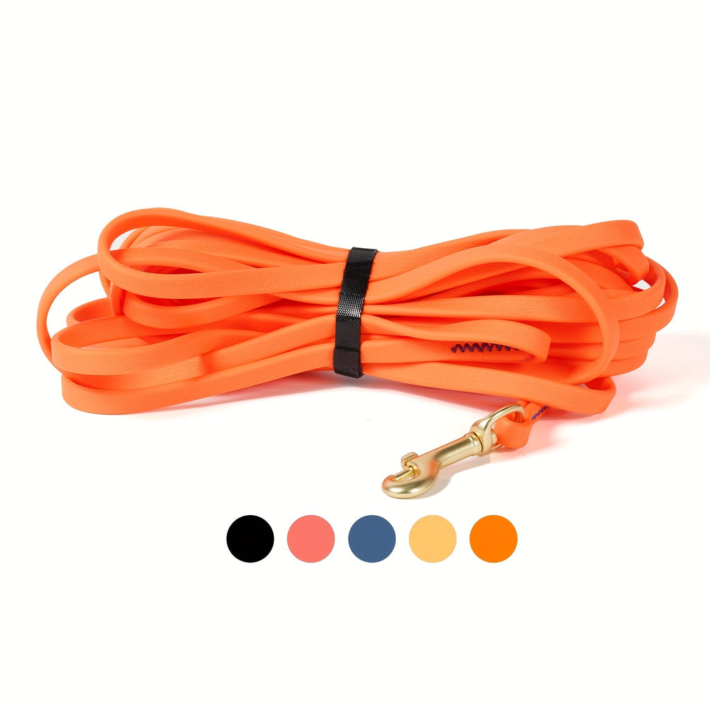 Long Dog Training Leash - Waterproof PVC-Coated Nylon, 600lb Pull Strength, Recall Training Lead for Outdoor Use, Available in 5ft 10ft 20ft 30ft, Easy to Clean