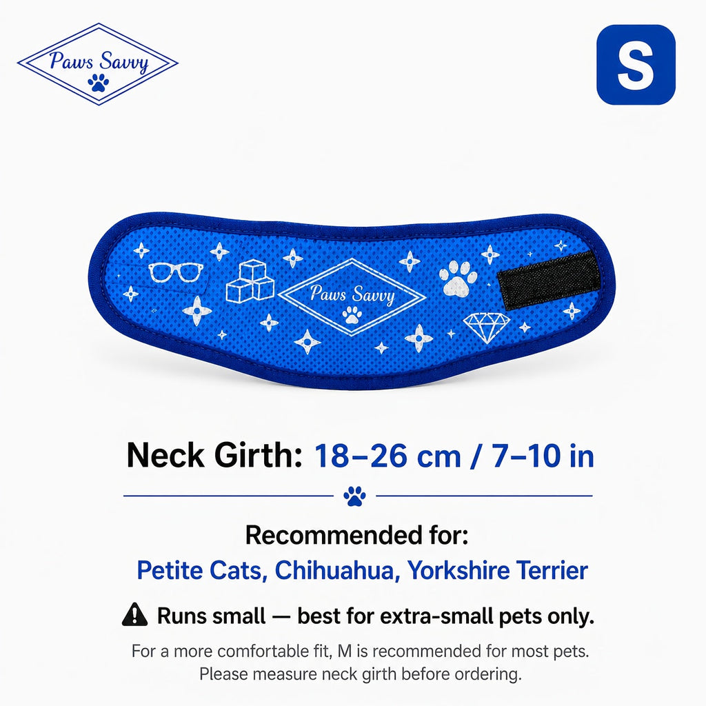 Cooling Dog Scarf for Summer - Super Absorbent PVA Instant Ice Cool Bandana, Breathable Adjustable Neck Wrap for Small Medium Large Dogs, Outdoor Heat Relief Pet Accessory (7-27 inch Neck Girth)
