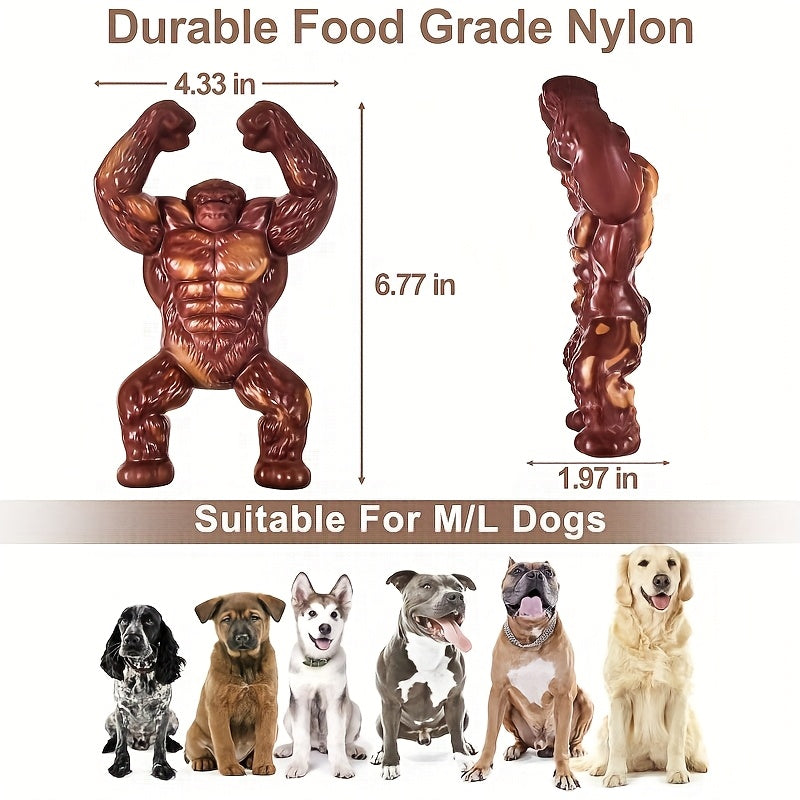 KYLINSURE Unbreakable Durable Dog Chew Toy for Medium & Large Dogs – Realistic Beef Flavor Rubber Chew Stick, Safe Teething & Gum Health Training Toy for Aggressive Chewers, Long-Lasting Dog Chew
