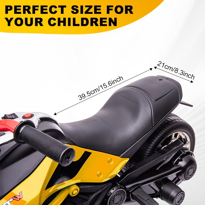 12V Kids Electric Ride On ATV 3-Wheeler for Ages 3+ – Dual 550W Motors, 40-60 Min Playtime, EVA Tires, Shock Absorber, LED Lights & Wireless Music – Battery Powered Ride On Car Gift for Boys & Girls – Black, Blue, Red, Yellow, Pink