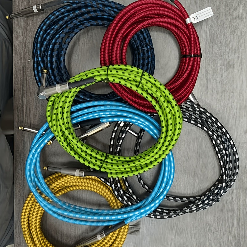 Electric Guitar & Bass Instrument Cable - Noise-Free High-Fidelity 1/4 Inch TS Plug, Durable Flexible Amplifier Cord for Electric Guitar, Bass, Keyboard & Amp, Multiple Lengths & Color Packs