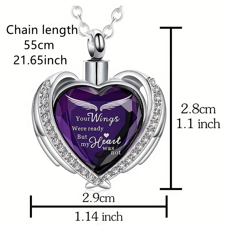 Stainless Steel Cremation Ash Necklace - Memorial Pendant Urn for Human & Pet Ashes, Keepsake Jewelry for Loss of Loved One, Elegant Sympathy Gift for Men & Women