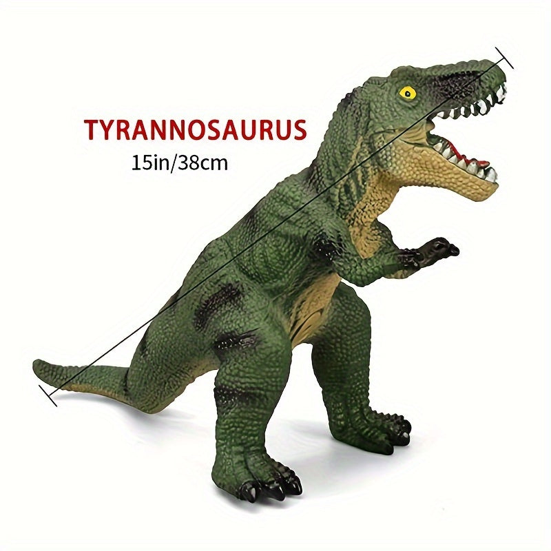 Realistic Soft Rubber Dinosaur Toy Figures for Kids - Choose Tyrannosaurus Rex, Triceratops, Pterodactyl, Brachiosaurus, Acanthosaurus or Combo, Durable Dino Playset for Boys and Girls, Birthday Christmas Gift