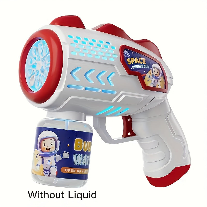 Electric Bubble Gun for Kids – Automatic Light-Up Space Bubble Machine Handheld Toy, Outdoor Indoor Fun for Boys & Girls, Perfect Christmas Birthday Party Gift (Bubble Solution Not Included)