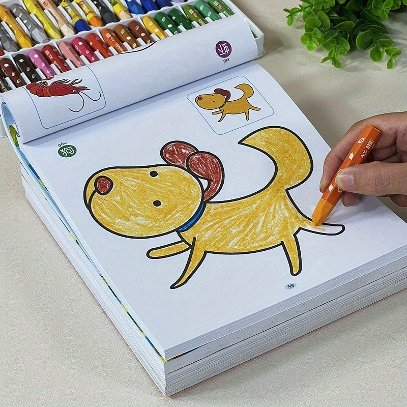 160-Page Kids Coloring Book with Animals, Oceans, Plants & Graffiti Patterns – Cute Educational Activity Picture Book for Boys & Girls Ages 4-8 | Fun Art Gift, Screen-Free Creative Learning