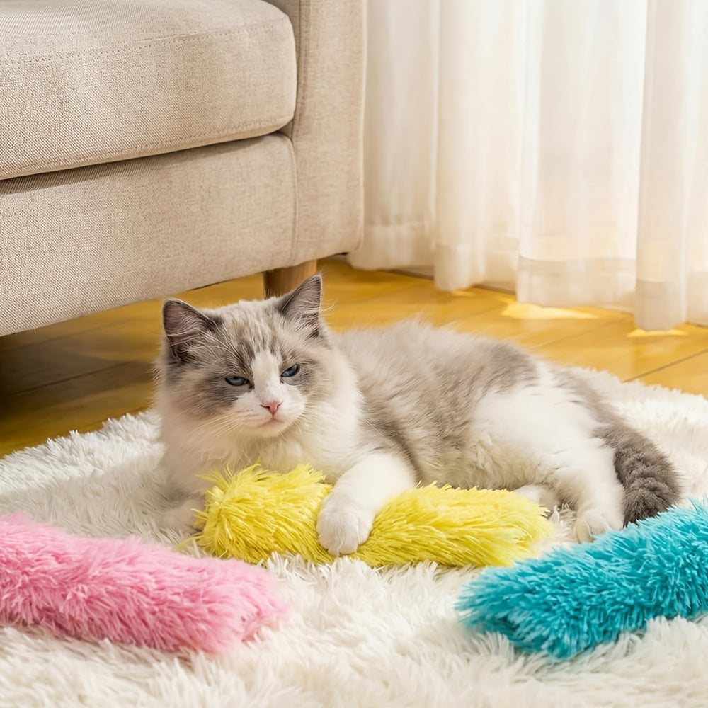 Interactive Cat Toys 5pcs Soft Crinkle Pillow Toy Set – Catnip-Style Stimulation, Crinkle Sound for Indoor Cats & Kittens – Plush Bite Kick Chew Toys for Cat Enrichment & Play