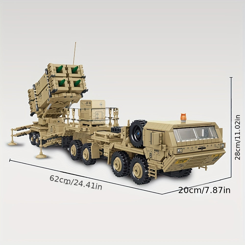 2566pcs Missile Launcher Truck Building Block Set - Military Vehicle Model Bricks Kit for Adults, Collectible Army Display Toy, STEM Hobby Gift for Men & Teens | 628014 Brick Construction Set
