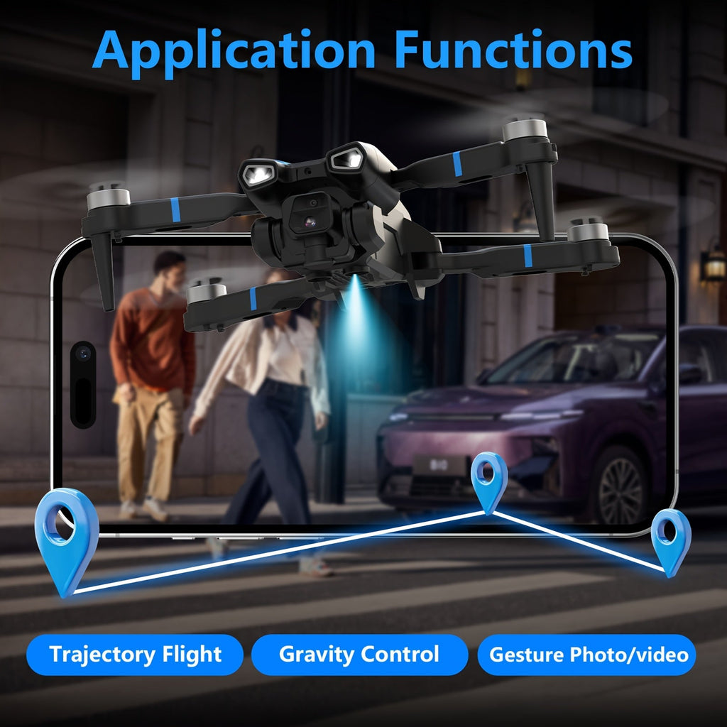 Drone with Camera for Adults Brushless Motor Dual Camera with Screen Remote Controller, Altitude Hold, 3D Flips, Headless Mode, SD Card Support, 3 Speeds, One-Key Takeoff & Landing – RC Quadcopter for Beginners & Adults