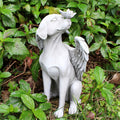 Resin Angel Dog Memorial Statue – Pet Tombstone Garden Sculpture with Salute Pose, Outdoor Lawn & Desktop Dog Cemetery Marker, Heartfelt Gift for Dog Lovers