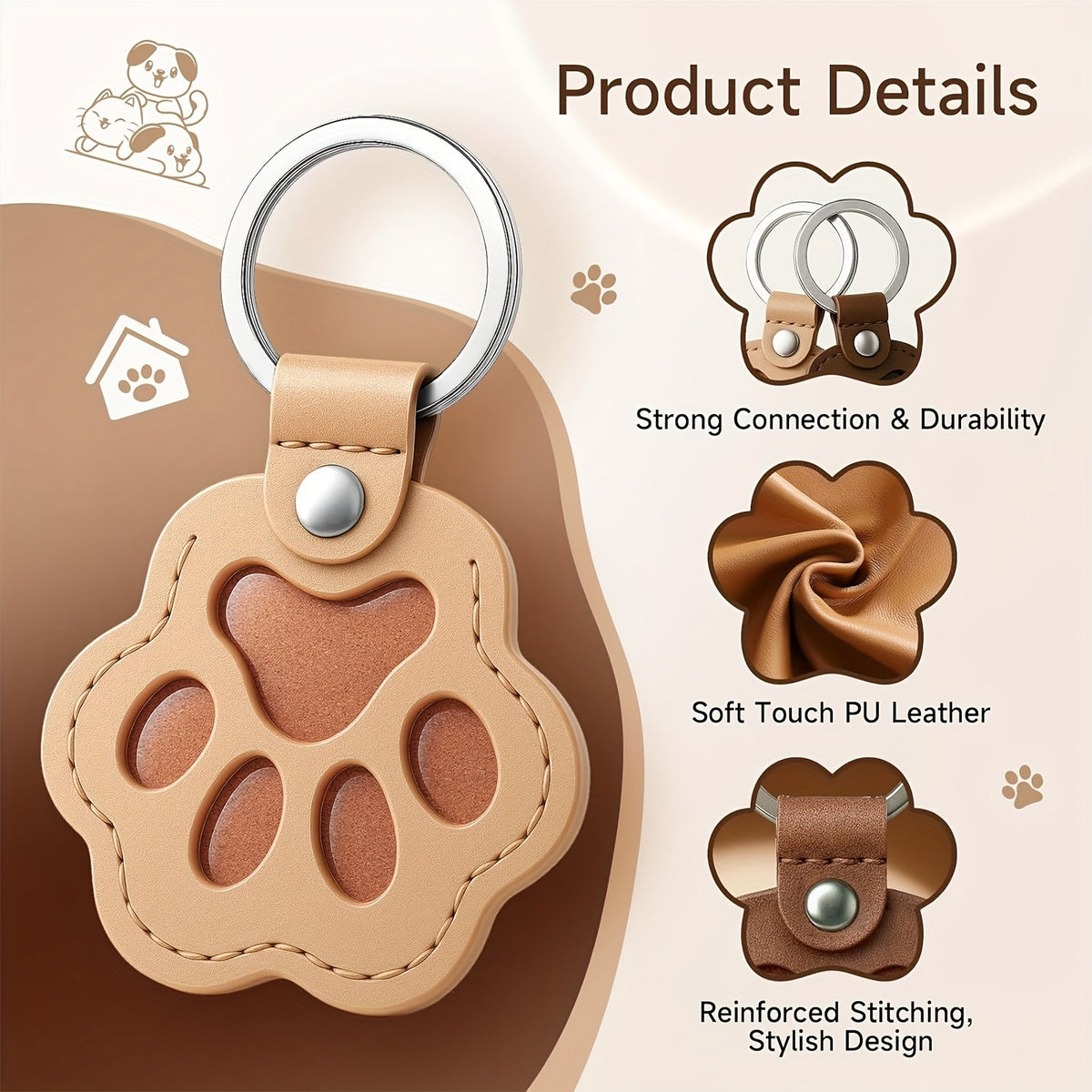 Personalized Pet Hair Souvenir Keychain - Custom Pet Avatar Hair Collection Keychain, Cute Dog & Cat Design Gift for Pet Lovers, Durable Pet Keepsake for Christmas Halloween Birthday