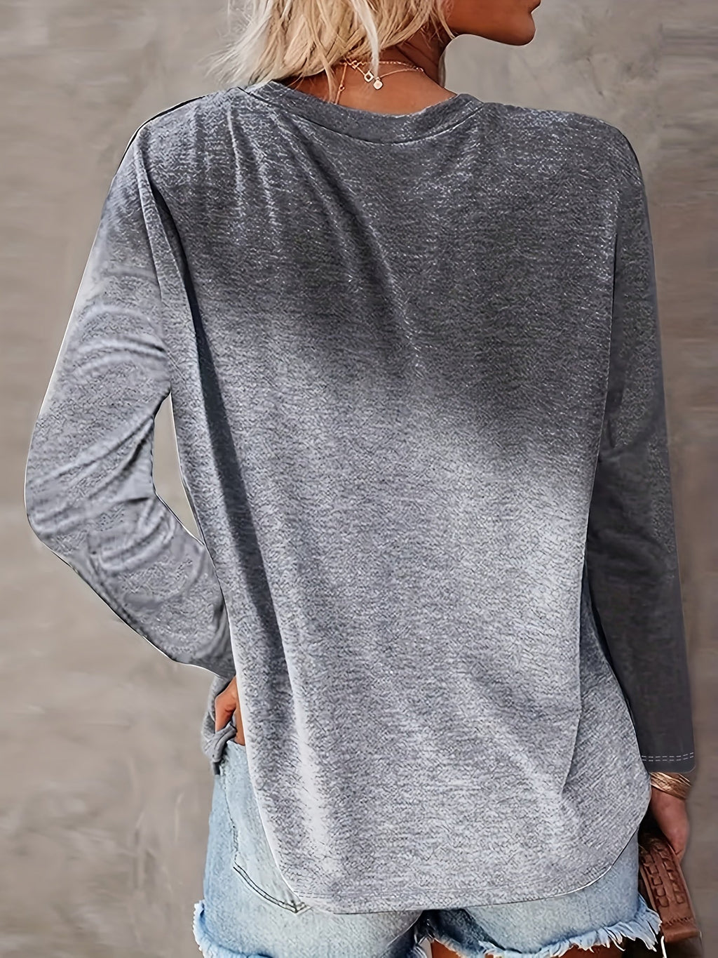Heart Print Long Sleeve T-Shirt Women Casual Round Neck Pullover Top Loose Fit Fall Winter Shirt S M L XL XXL Mixed Colors US Ship