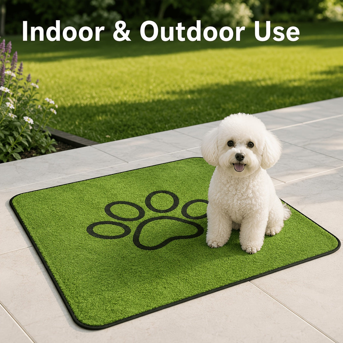 Washable Dog Pee Pad Reusable Non-Slip Training Mat - Super Absorbent Polyester Puppy Pad for Crate Sofa & Floor, Tear-Resistant Machine Washable Puppy Training Pads for Small Medium Dogs, S & L Sizes