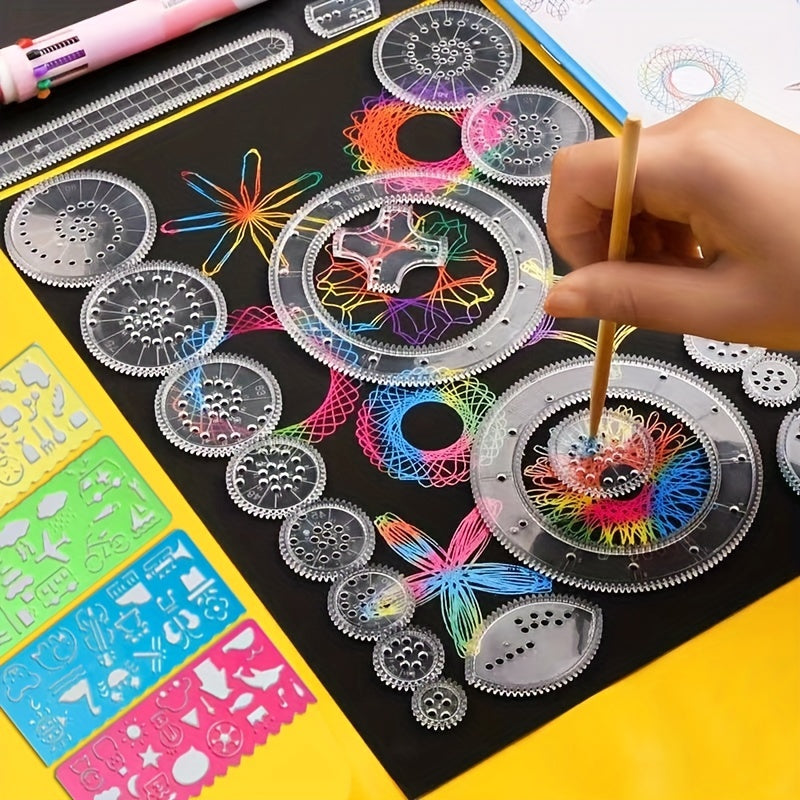 Magic Scratch Art Set for Kids DIY Rainbow Scratch Paper Painting Kit with Stencils Sheets and Stylus Creative No-Power Art Activity for Journal Drawing Scrapbook Christmas Halloween Easter Gift
