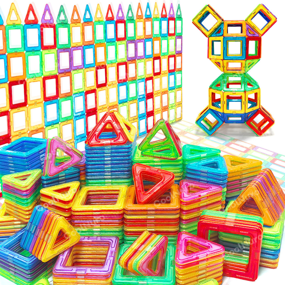 Magnetic Building Blocks Set 40/80/100pcs for Kids – STEM Educational Magnet Tiles Construction Toy, Creative Learning Gift for Boys & Girls, Develops Hands-On & Problem-Solving Skills