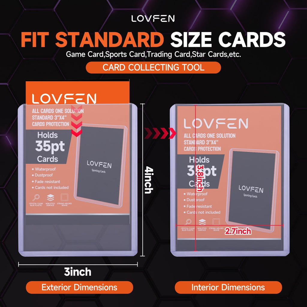 2000ct Trading Card Top Loaders 3x4 Hard Plastic Card Protectors - Rigid Card Sleeves for Baseball Football Basketball Pokemon MTG Sports Cards & TCG Collection | Bulk Card Holder Case