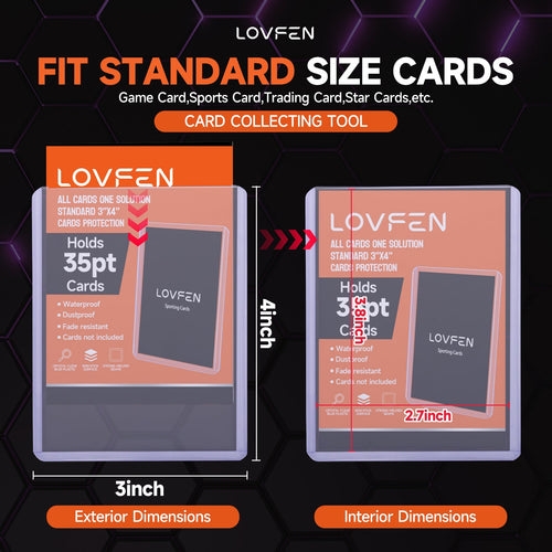 2000ct Trading Card Top Loaders 3x4 Hard Plastic Card Protectors - Rigid Card Sleeves for Baseball Football Basketball Pokemon MTG Sports Cards & TCG Collection | Bulk Card Holder Case