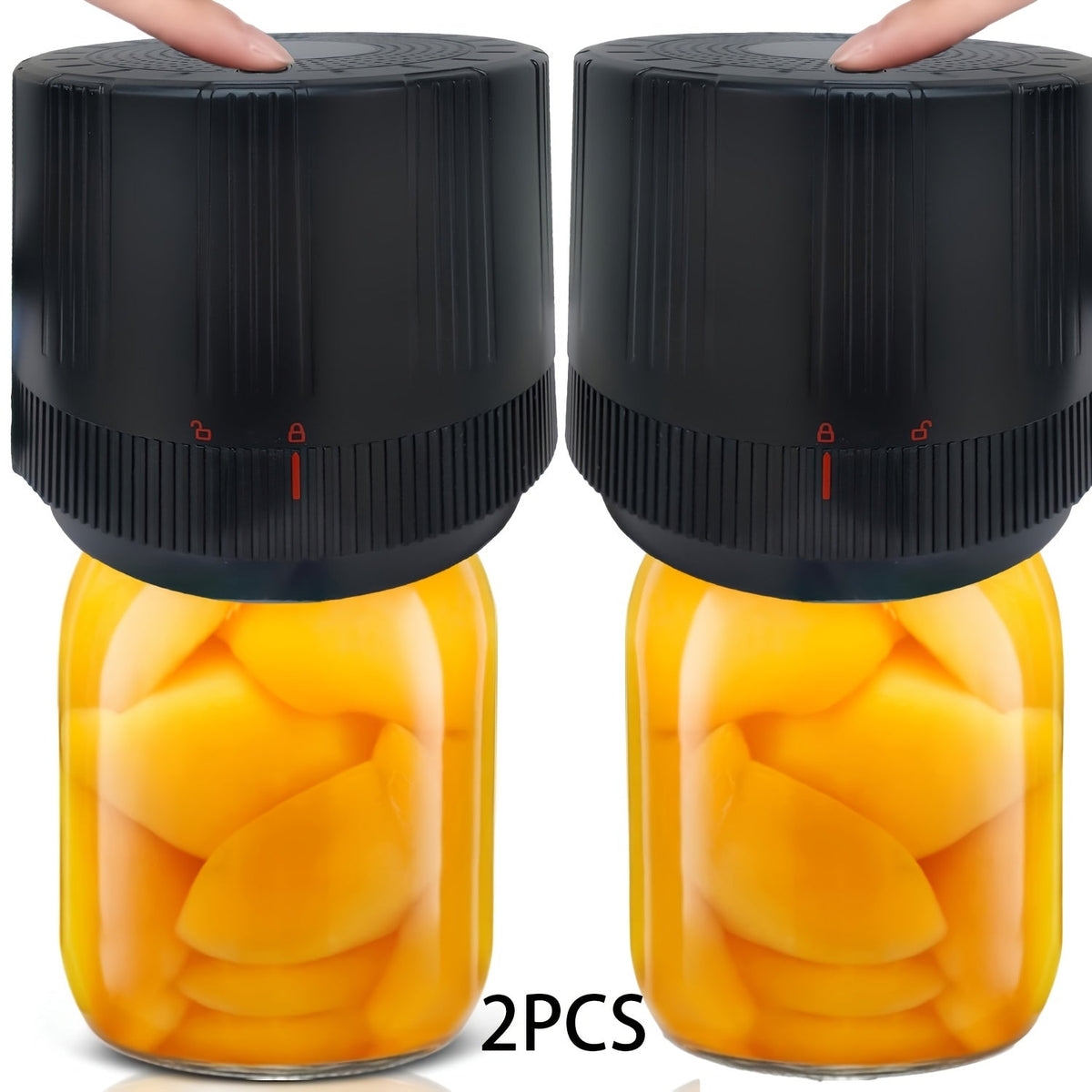 Electric Cordless Vacuum Sealer Kit for Mason Jars – Wide & Standard Mouth, Food Storage & Fermentation, 1-Pack or 2-Pack, Black & White