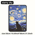 Cat Scratching Mat Self-Adhesive – Durable Sisal Scratch Pad for Indoor Cats to Sharpen Claws & Play, 20x31.5 Inch Large Cat Scratcher Board, Starry Sky / Pearl Cat / Sunflower Designs, Interactive Cat Toy