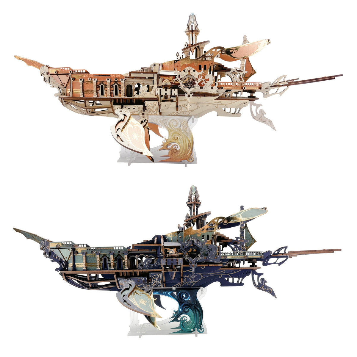 Universe Ark 3D Model Kit SQ-52B Starlight Blue Mechanical Transmission Multi-Linkage Assembly – Desktop Decor DIY Build Kit, STEM Gift for Adults & Teens, Back-to-School, Halloween & Christmas Gift