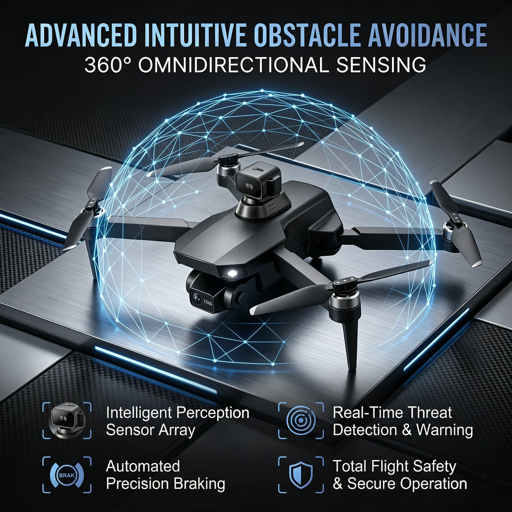 Pro 8K EIS Drone with 2-Axis Mechanical Gimbal, Optical Zoom, 5G Transmission, 4.5" Screen Remote, 40-Min Battery Life, 11811ft Control Range – Professional Aerial Camera Drone for Adults