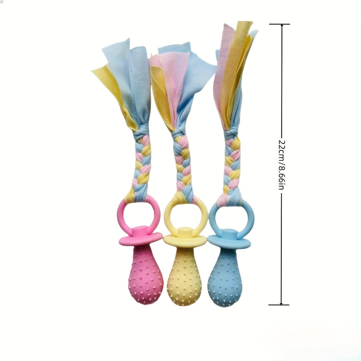 Pet Dental Teething Pacifier Toys 9 Pack - TPR Chew Toys for Cats & Dogs, Boredom Buster Dental Cleaning Chewing Toy Set for Puppies Kittens Small Medium Breeds