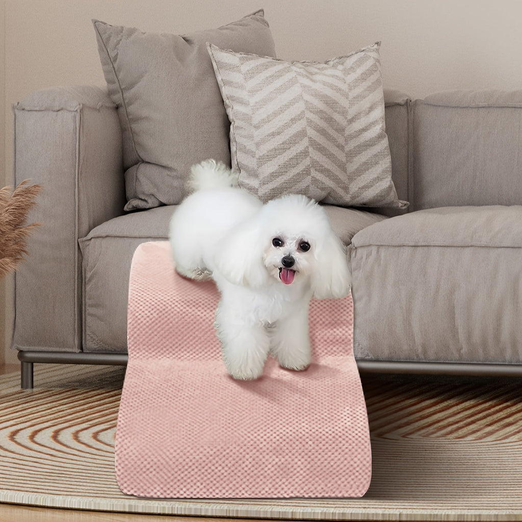 Memory Foam Dog Steps Pet Stairs 2 3 4 Step with Non-Slip Bottom & Washable Cover – Supportive Pet Steps for Sofa Bed, Great for Senior Dogs & Puppies, Multiple Colors