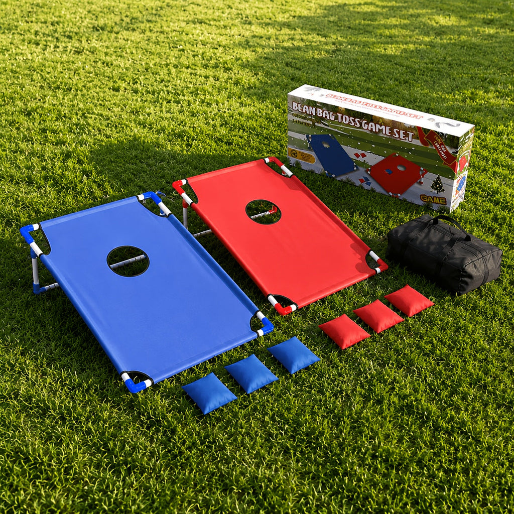 Cornhole Game Set 2 Boards 6 Bean Bags Storage Bag Indoor Outdoor Backyard Lawn Game for Kids Adults Family Fun Camping Beach Party Tailgate BBQ Yard Entertainment Christmas Halloween Gift