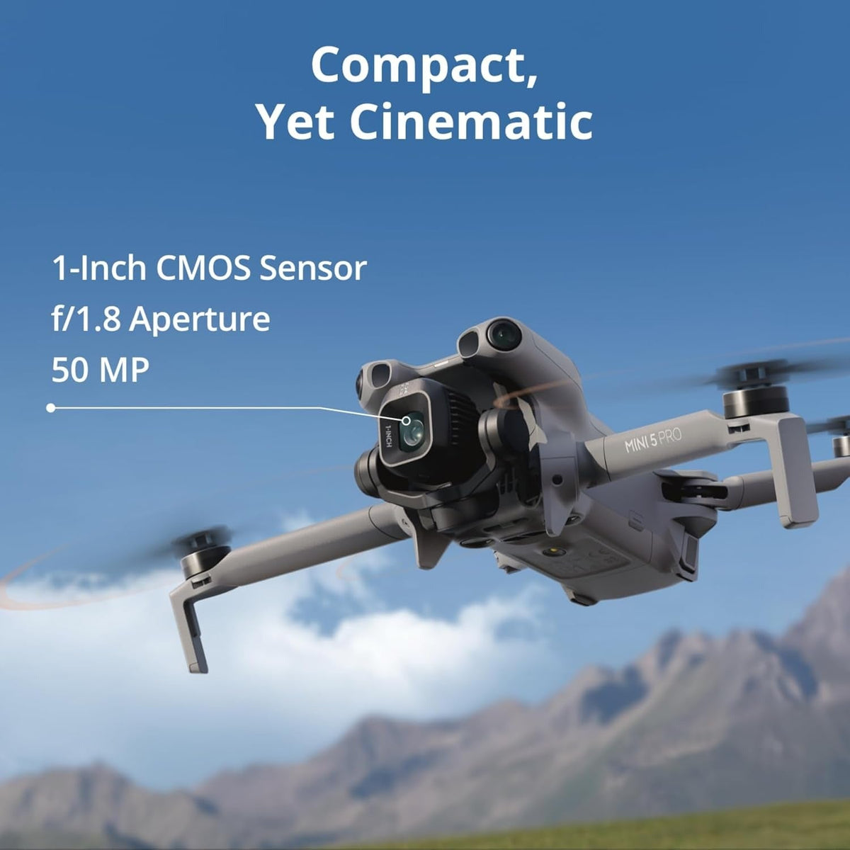 DJI Mini 5 Pro Fly More Combo Plus with DJI RC 2 - 1-Inch CMOS 4K/60fps Camera Drone, ActiveTrack 360°, 3-Way Obstacle Sensing, 47-Min Flight Time, 12km Transmission, Under 249g, Extra Battery Included