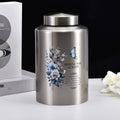 Large Cremation Urn for Human Ashes – Butterfly Decorative Funeral Burial Urn for Women & Men, Adult Full Size Memorial Keepsake Urn, Steel Color