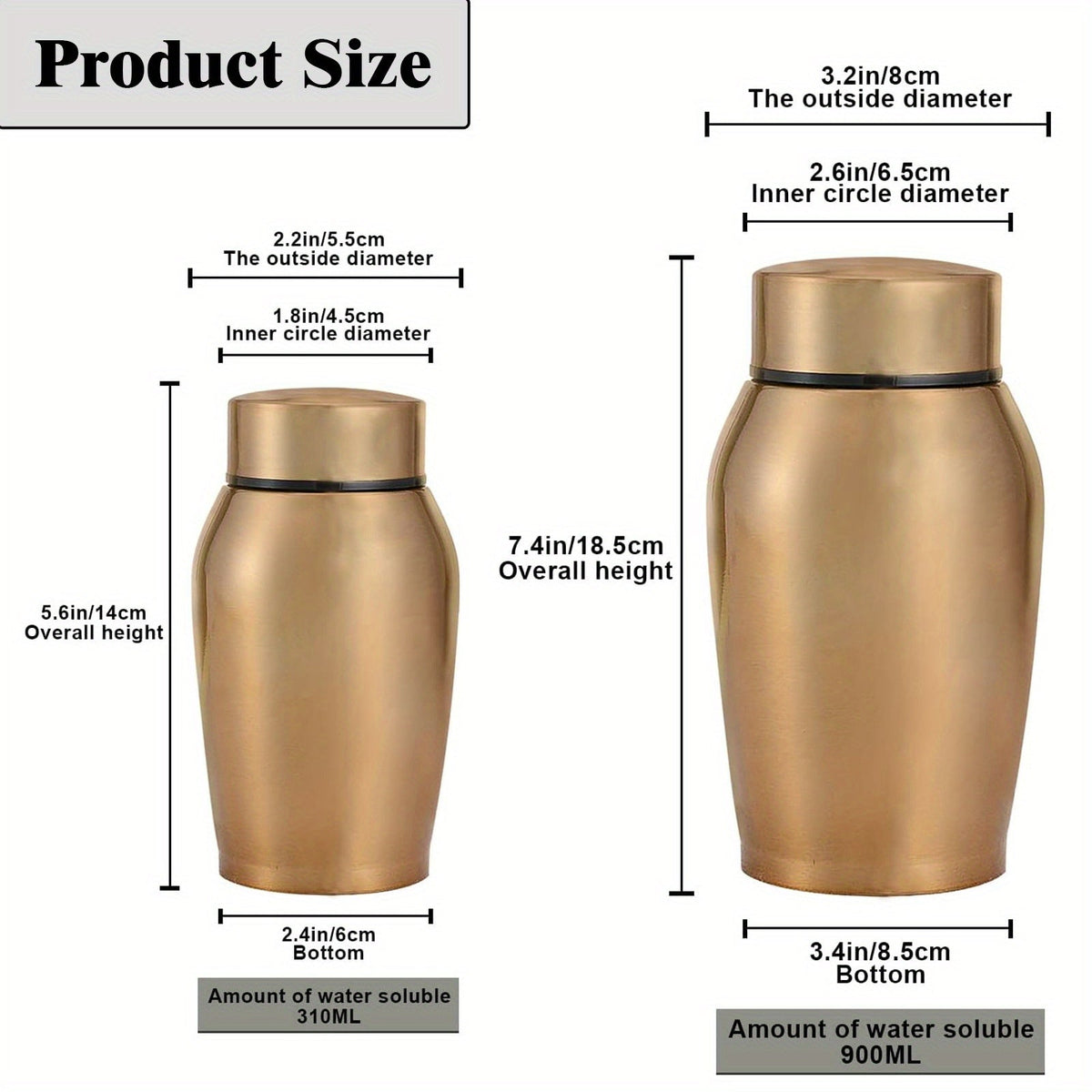 Personalized Pet Cremation Urn for Dog & Cat Ashes - Custom Name Engraved Stainless Steel Memorial Urn, 2 Sizes & 5 Colors, Lasting Tribute Keepsake Urn for Beloved Pets
