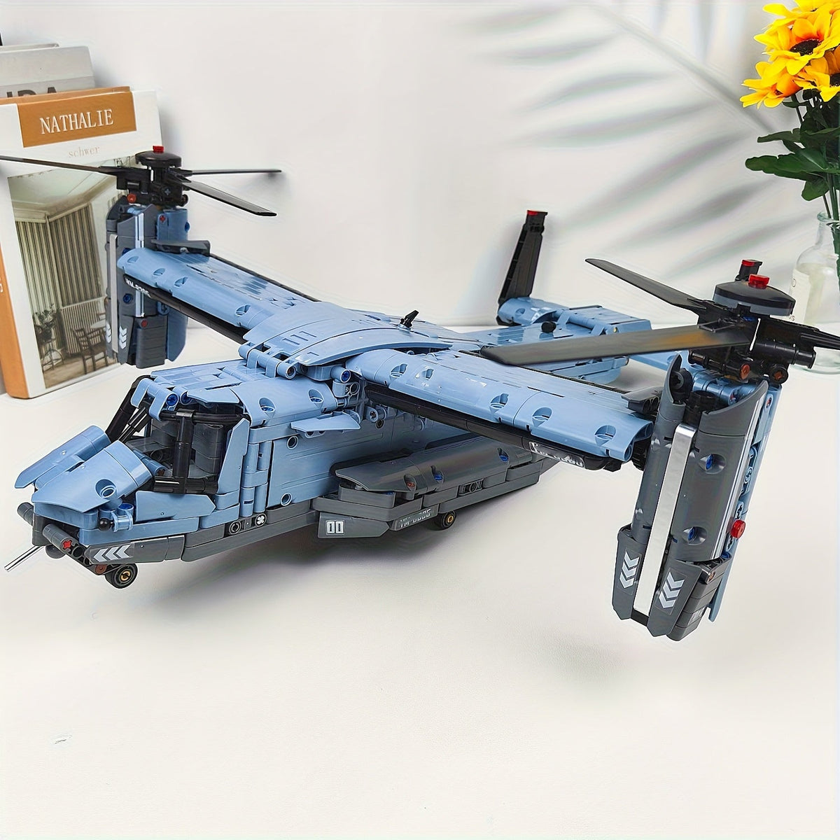1480pcs Military Aircraft Building Blocks Set Fighter Jet Helicopter Osprey Airplane Bricks with Shock-Absorbing Landing Gear Assembly Model Desk Ornament Gift