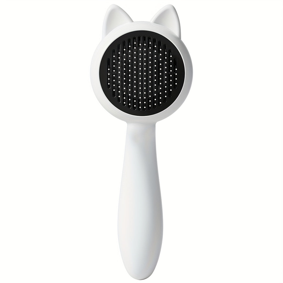 Self-Cleaning Cat Grooming Comb with One-Touch Button - Stainless Steel Deshedding Brush for Long & Short Hair Cats, Pet Hair Remover Massager Shedding Brush for Cats & Dogs