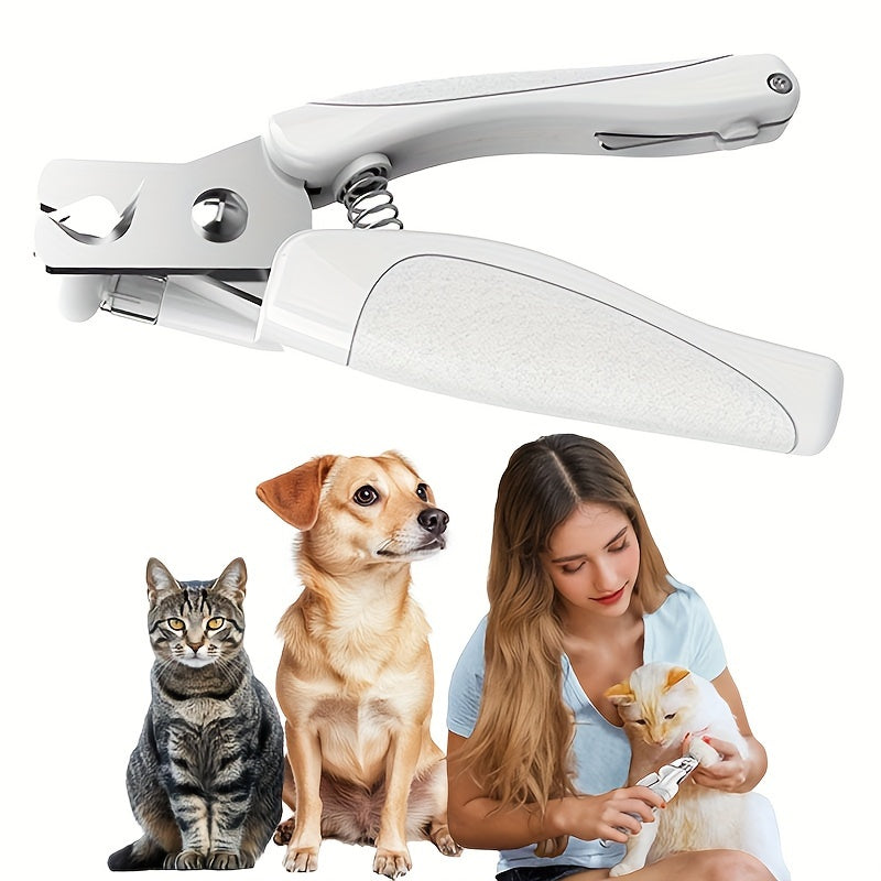 LED Pet Nail Clippers USB Rechargeable – Cat & Dog Nail Scissors with Built-In Light, Nail File & Anti-Splash Guard, Professional Precision Grooming Tool for Safe At-Home Pet Nail Trimming