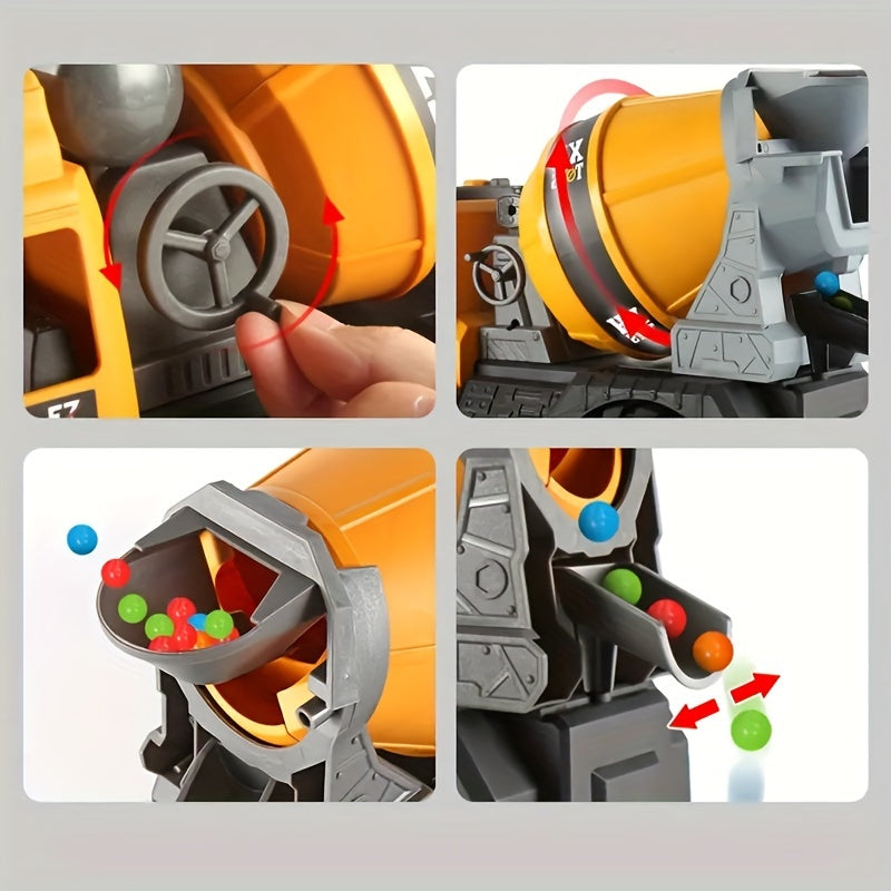 Large Engineering Truck Toy for Kids – Construction Vehicle Playset with Cement Mixer Truck & Dump Truck, Big Realistic Die-Cast Style Toy Cars, STEM Gift for Boys Toddlers Ages 3 4 5 6+