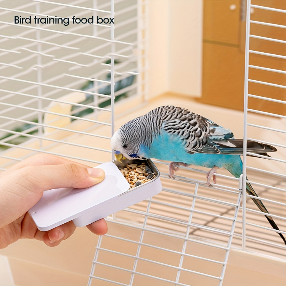 Parrot Training Starter Kit - Bird Training Food Bowls Hand Feeder & Whistle Set for Parrots Parakeets Budgies Cockatiels Conures - Bird Pet Supplies Taming & Bonding Accessories Random Color