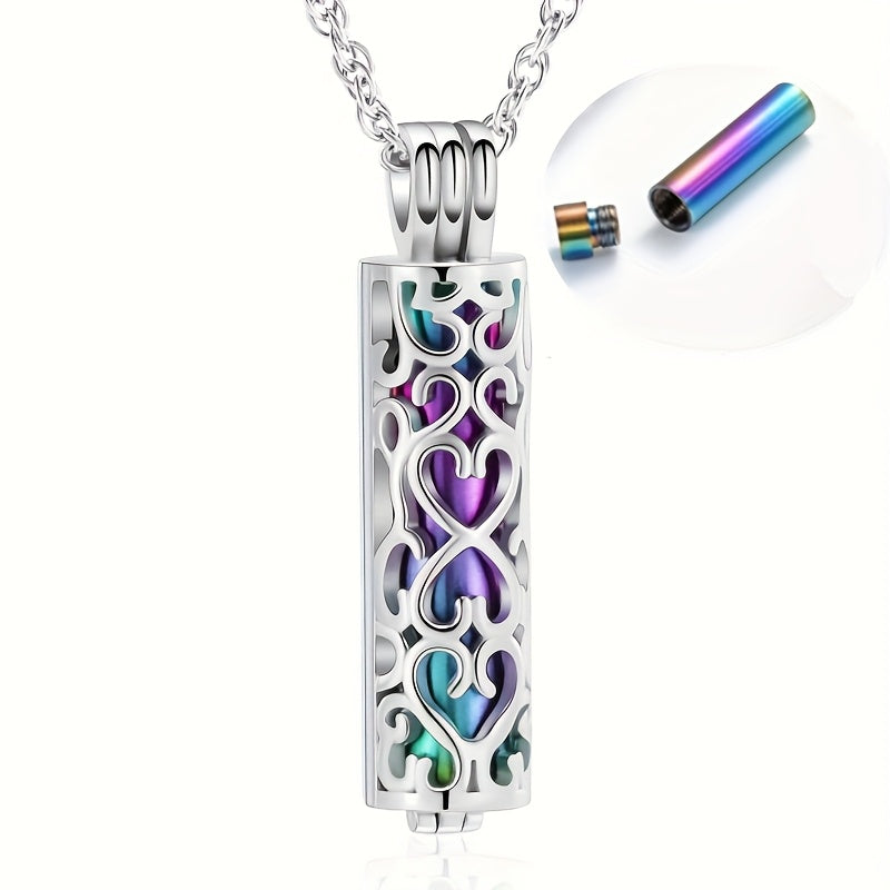 Cremation Urn Necklace Set for Ashes 2pcs – Cute Heart Bone Keepsake Memorial Jewelry for Women Girls, Matching BFF Friendship Pendant Gift