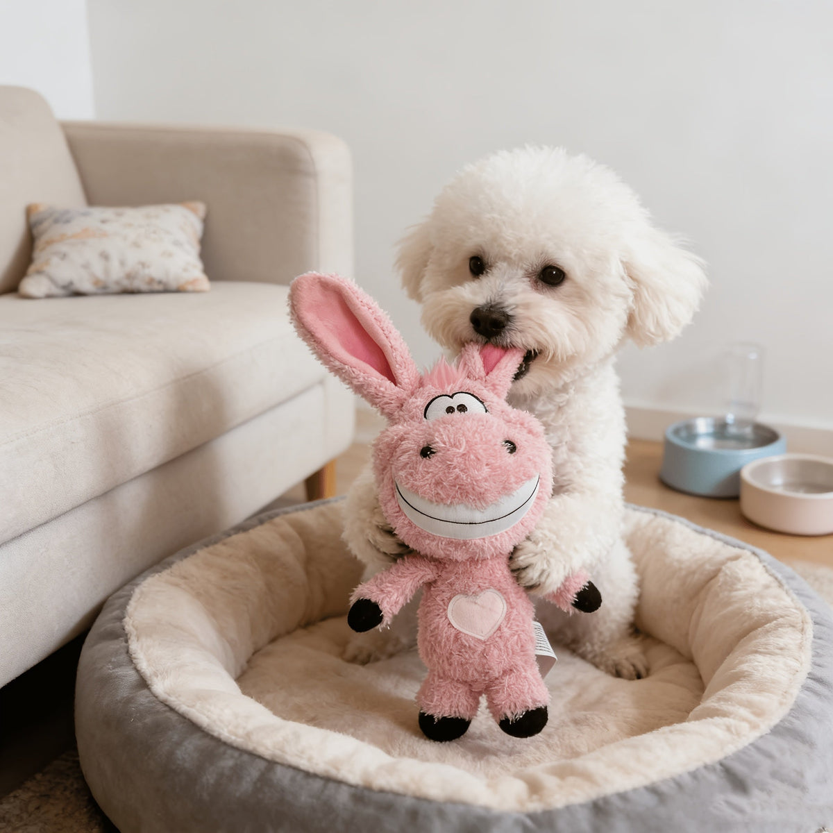 Funny Donkey & Rabbit Squeaky Dog Toy – Thickened Bite-Resistant Plush Toy, Interactive Exercise & Entertainment for Dogs – High-End Squeaky Plush Pet Gift