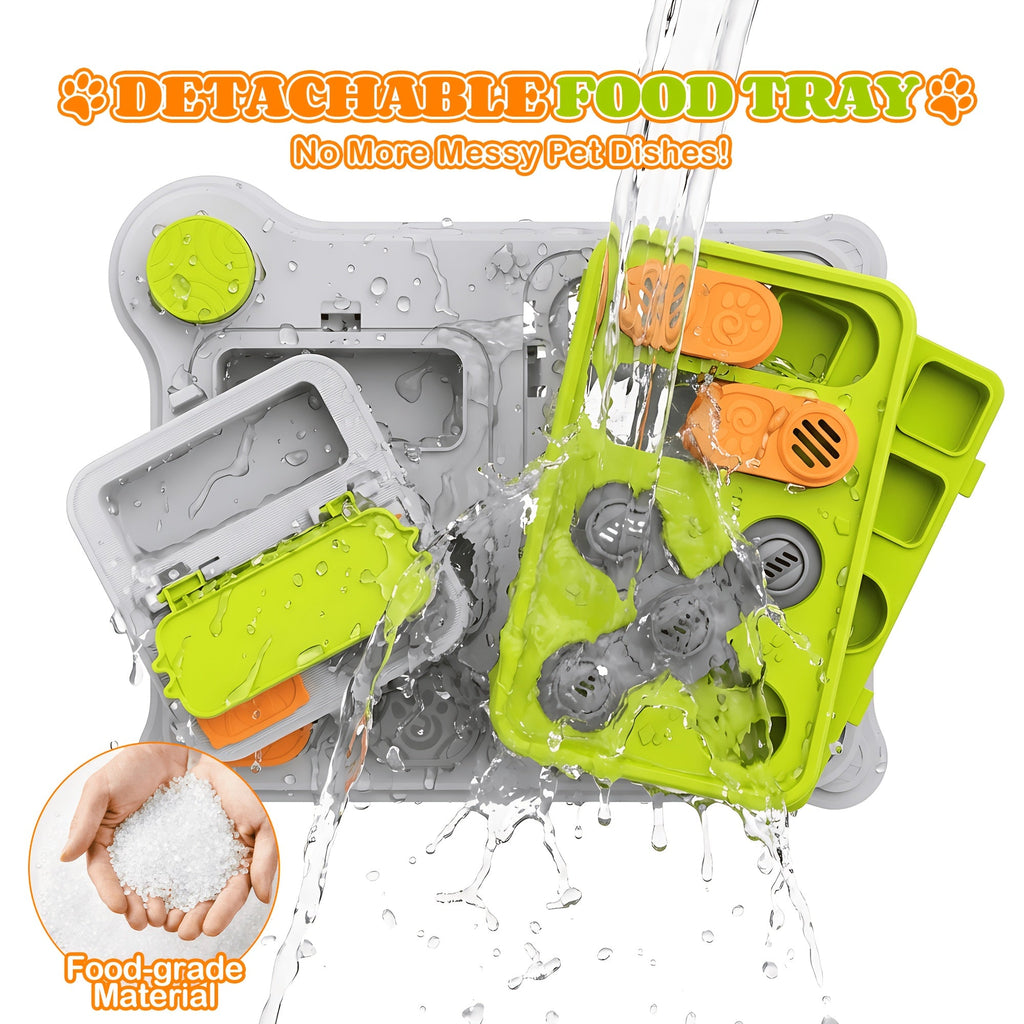 Cat Puzzle Slow Feeder Bowl – Interactive Brain Training Toy & Slow Feed Dish for Indoor Cats, Anti-Gulping IQ Enrichment Game, Dual-Purpose Entertainment & Feeding Accessory