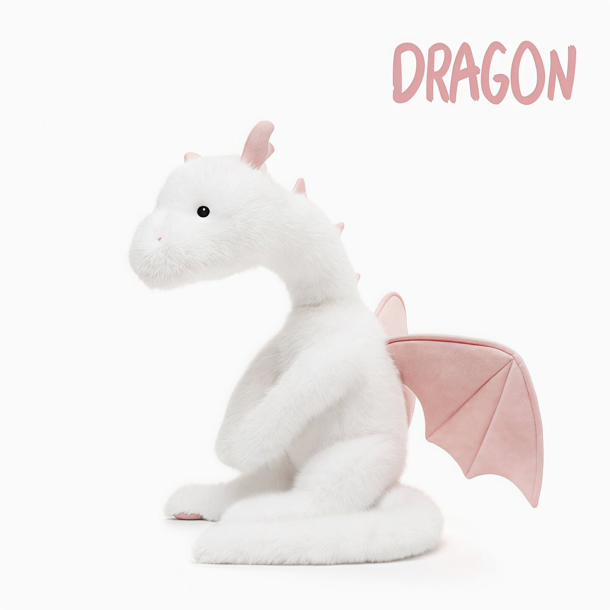 85cm 33-Inch Giant Dragon Plush Stuffed Animal Doll Super Soft Cuddly Dragon Toy Birthday Holiday Gift for Kids Adults Black White